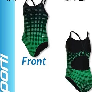 Sporti HydroLast Girl’s Athletic One Piece Swimsuit – UPF 50 Size 22/6